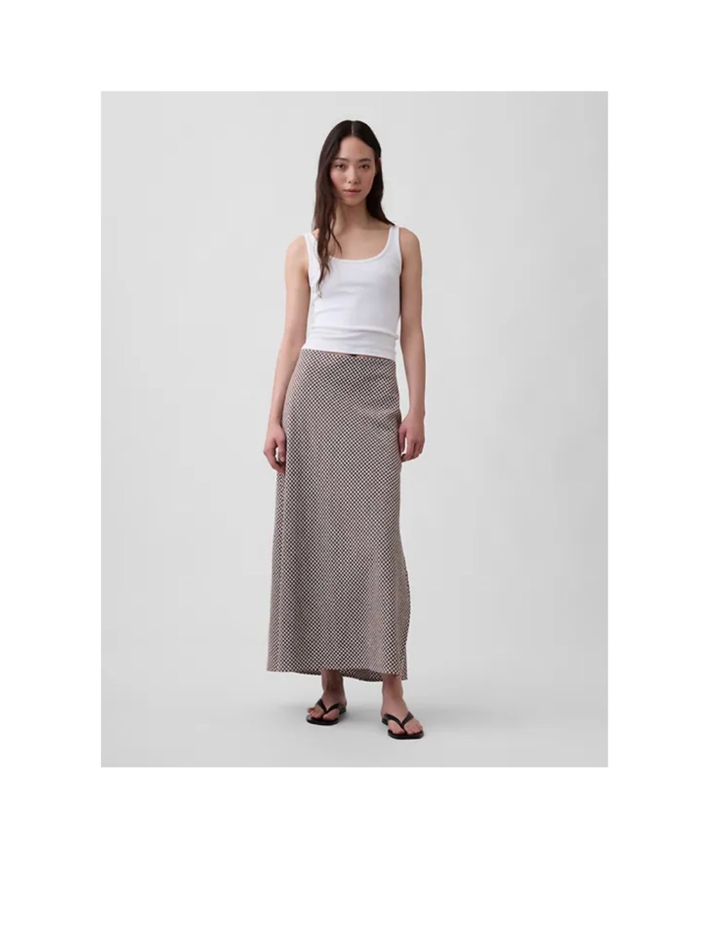 Gap linen blend maxi skirt